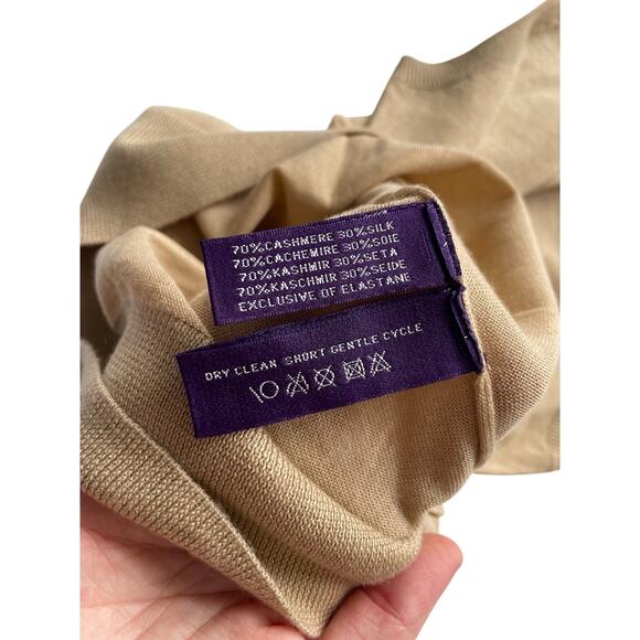 Ralph Lauren Purple Label Cashmere and Silk Sleeveless Turtleneck Sweater Size S - Picture 6 of 6